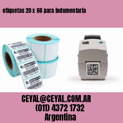 etiquetas 20 x 66 para indumentaria