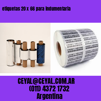 etiquetas 20 x 66 para indumentaria