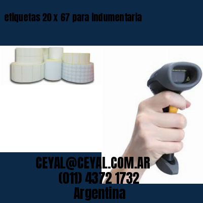 etiquetas 20 x 67 para indumentaria