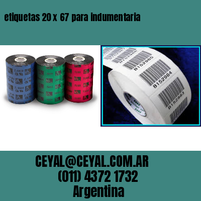 etiquetas 20 x 67 para indumentaria