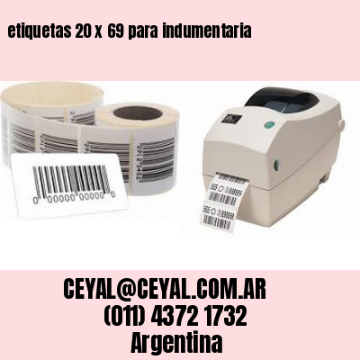 etiquetas 20 x 69 para indumentaria