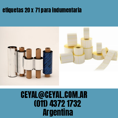 etiquetas 20 x 71 para indumentaria