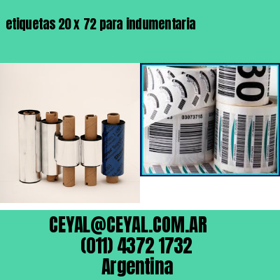 etiquetas 20 x 72 para indumentaria