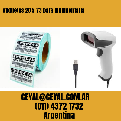 etiquetas 20 x 73 para indumentaria