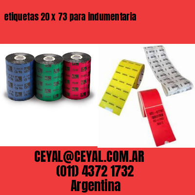 etiquetas 20 x 73 para indumentaria