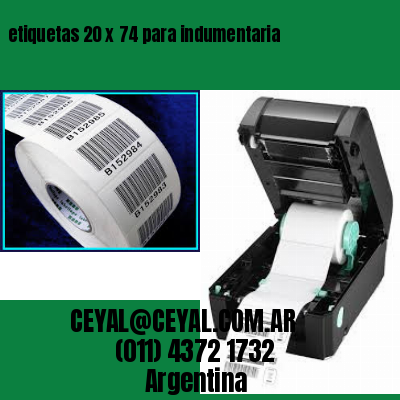 etiquetas 20 x 74 para indumentaria