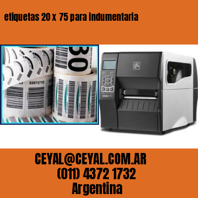 etiquetas 20 x 75 para indumentaria