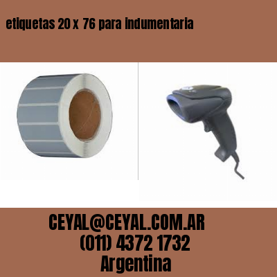 etiquetas 20 x 76 para indumentaria