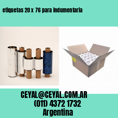etiquetas 20 x 76 para indumentaria