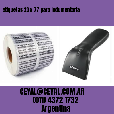 etiquetas 20 x 77 para indumentaria