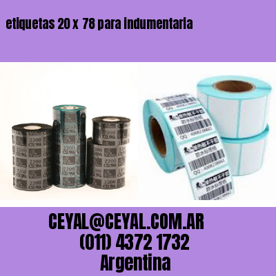 etiquetas 20 x 78 para indumentaria