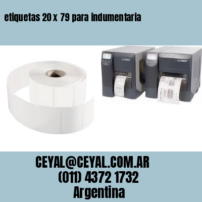 etiquetas 20 x 79 para indumentaria