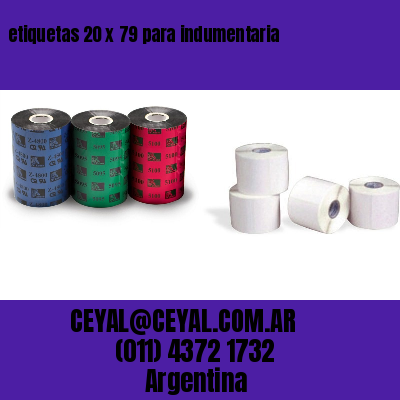 etiquetas 20 x 79 para indumentaria