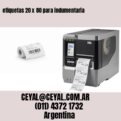 etiquetas 20 x 80 para indumentaria
