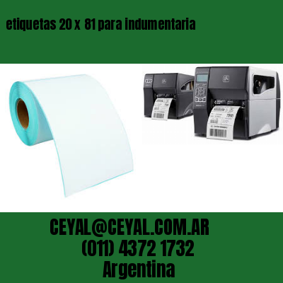 etiquetas 20 x 81 para indumentaria