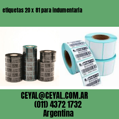 etiquetas 20 x 81 para indumentaria