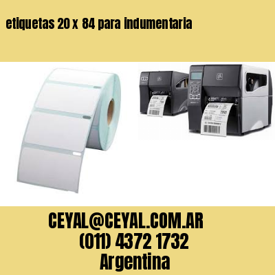 etiquetas 20 x 84 para indumentaria