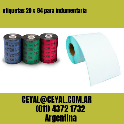 etiquetas 20 x 84 para indumentaria