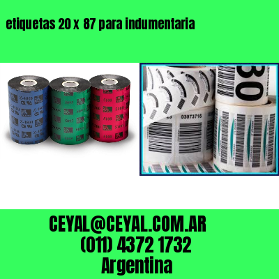 etiquetas 20 x 87 para indumentaria