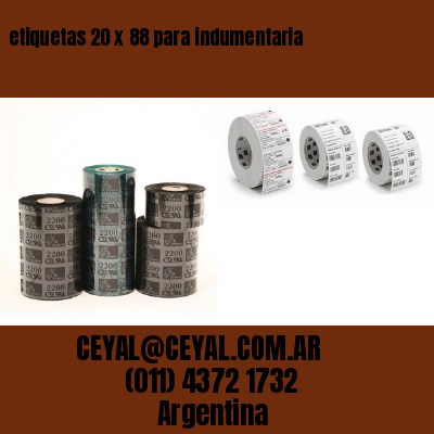etiquetas 20 x 88 para indumentaria
