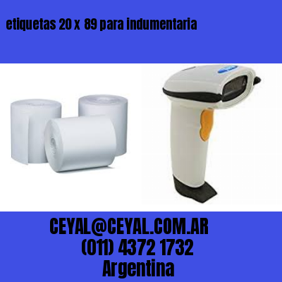 etiquetas 20 x 89 para indumentaria