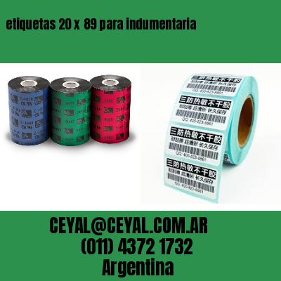 etiquetas 20 x 89 para indumentaria