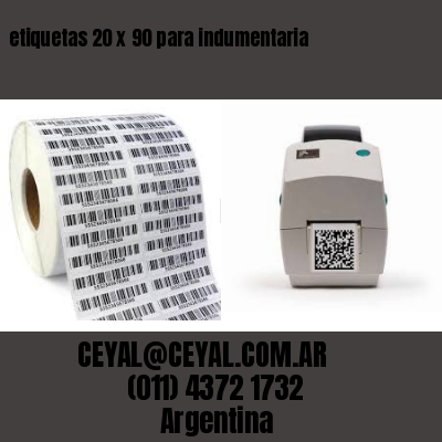 etiquetas 20 x 90 para indumentaria