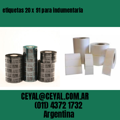 etiquetas 20 x 91 para indumentaria