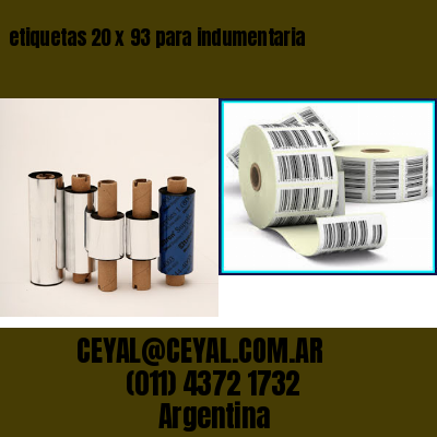 etiquetas 20 x 93 para indumentaria
