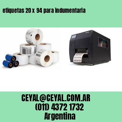 etiquetas 20 x 94 para indumentaria