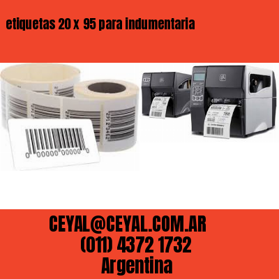 etiquetas 20 x 95 para indumentaria