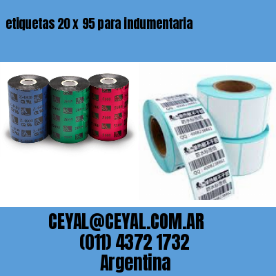 etiquetas 20 x 95 para indumentaria