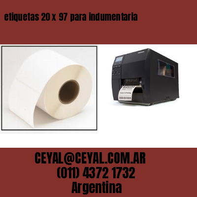 etiquetas 20 x 97 para indumentaria