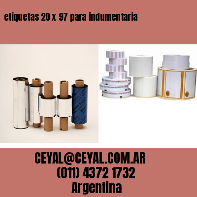 etiquetas 20 x 97 para indumentaria