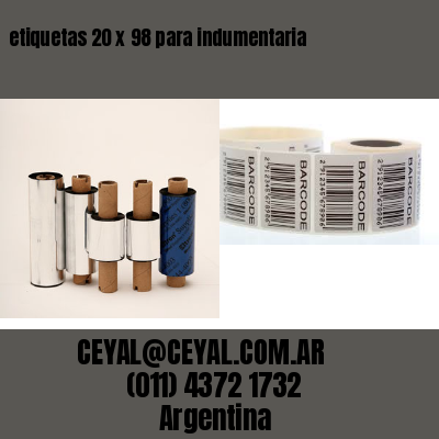 etiquetas 20 x 98 para indumentaria