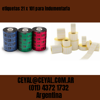 etiquetas 21 x 101 para indumentaria