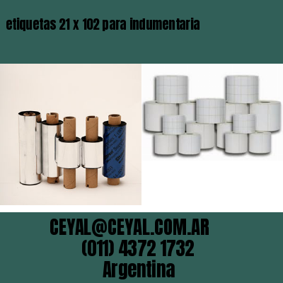 etiquetas 21 x 102 para indumentaria