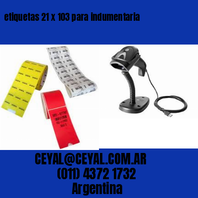 etiquetas 21 x 103 para indumentaria
