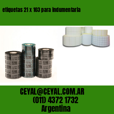 etiquetas 21 x 103 para indumentaria