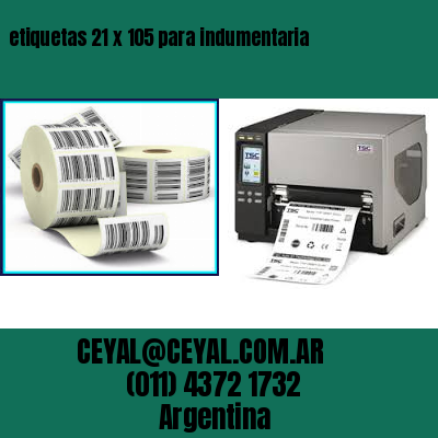 etiquetas 21 x 105 para indumentaria