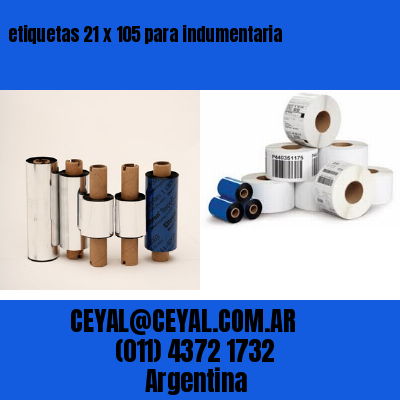 etiquetas 21 x 105 para indumentaria