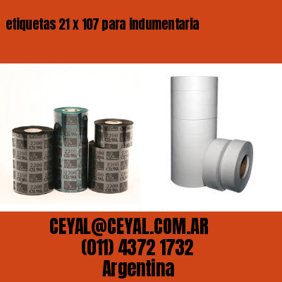 etiquetas 21 x 107 para indumentaria