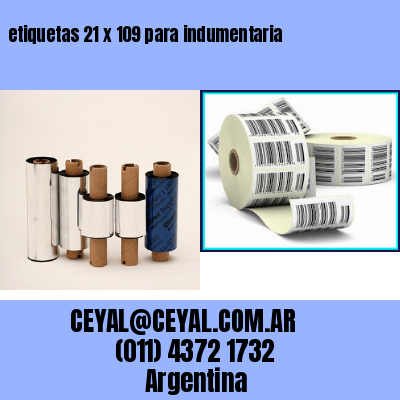 etiquetas 21 x 109 para indumentaria