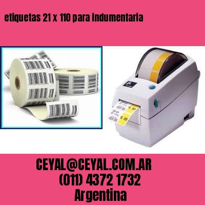 etiquetas 21 x 110 para indumentaria