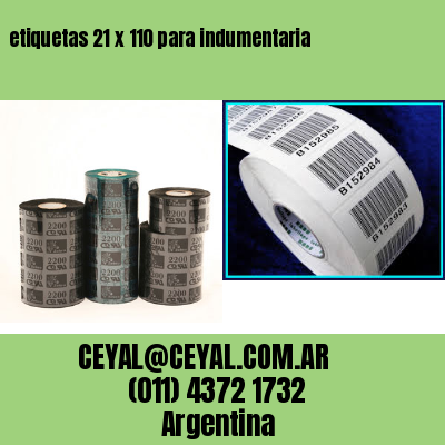 etiquetas 21 x 110 para indumentaria