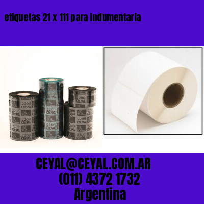 etiquetas 21 x 111 para indumentaria
