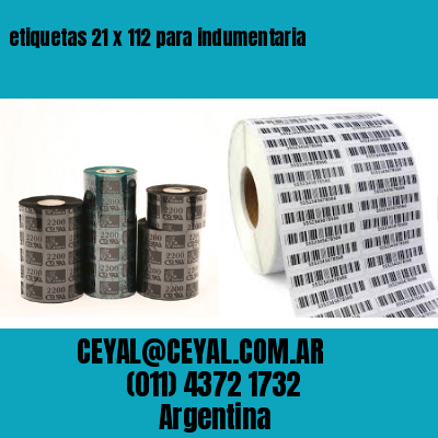 etiquetas 21 x 112 para indumentaria