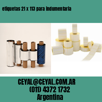 etiquetas 21 x 113 para indumentaria
