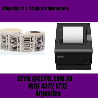 etiquetas 21 x 114 para indumentaria