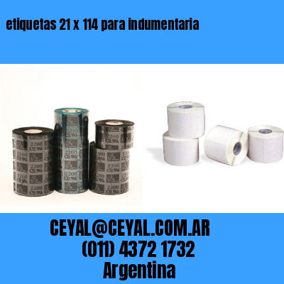 etiquetas 21 x 114 para indumentaria